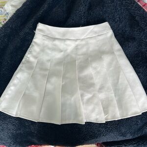 White Pleated Tennis Skort